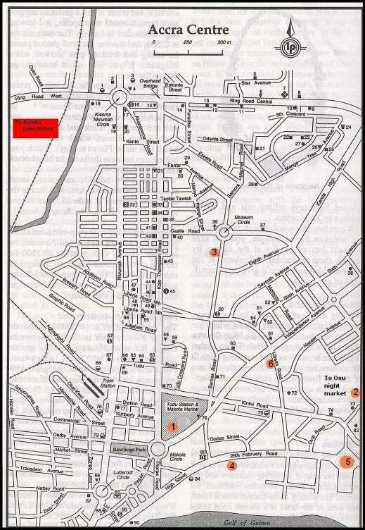 Map of Accra, Ghana